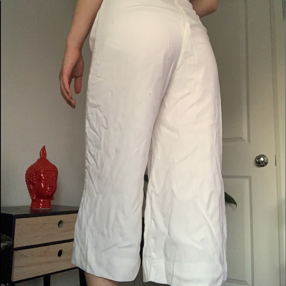 White Wide Leg Pants - Picture 2 of 5